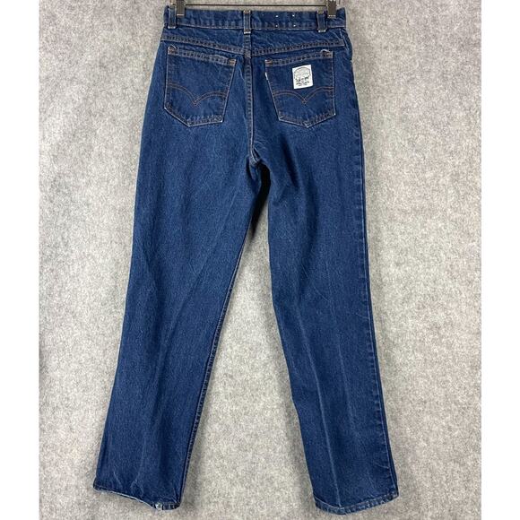 Vintage Levis Jeans Womens 28x27 Medium Wash White Tab Two Horse Patch 80s - Picture 9 of 16